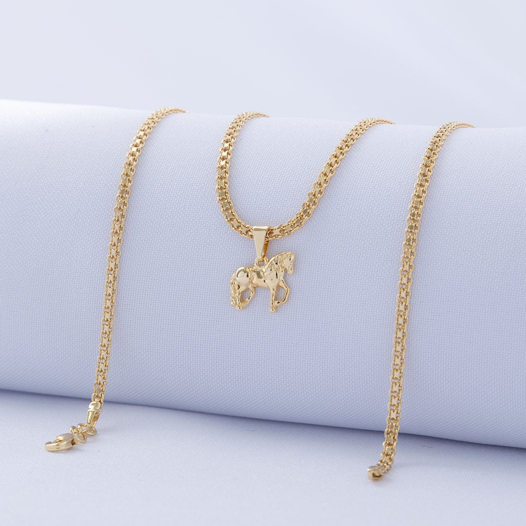 Cadena China & Dije Caballo + (PULSERA REGALO)