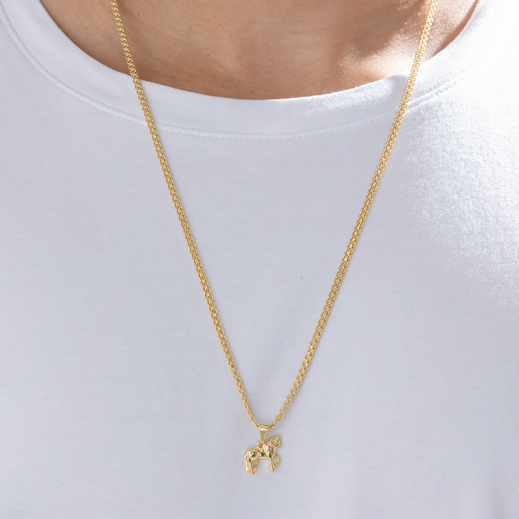 Cadena China & Dije Caballo + (PULSERA REGALO)