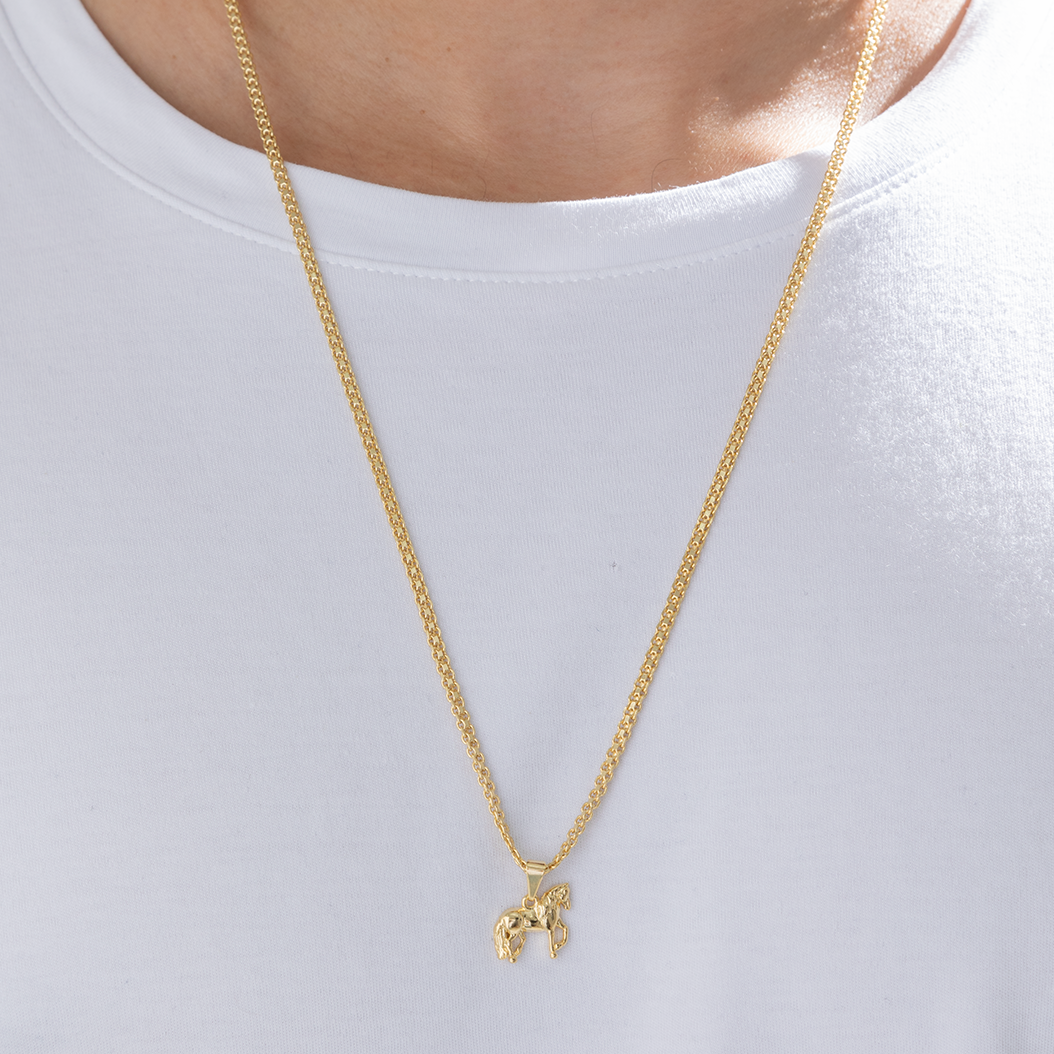 Cadena China & Dije Caballo + (PULSERA REGALO)