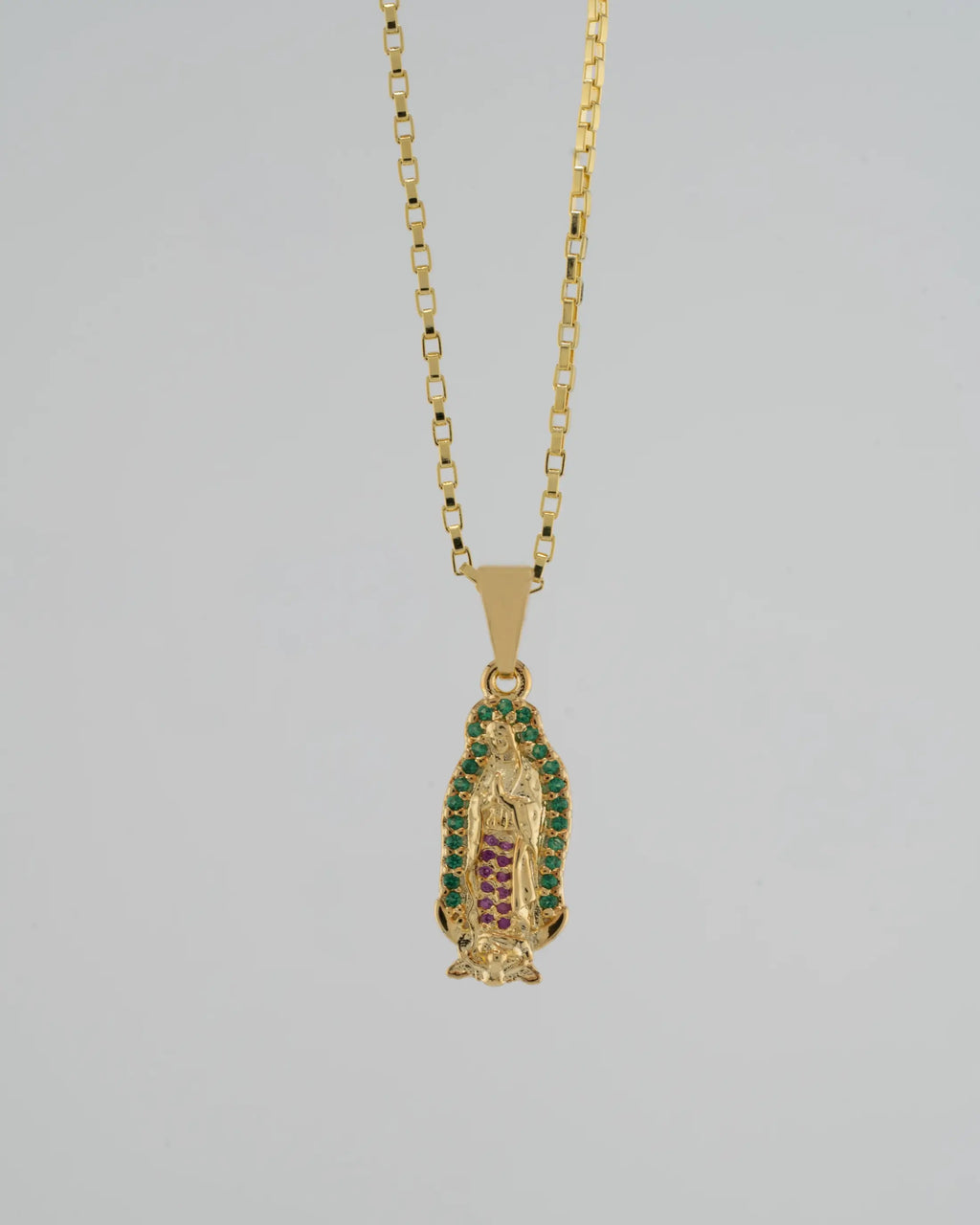 Dije V. Guadalupe Silueta circonias 2 Cms