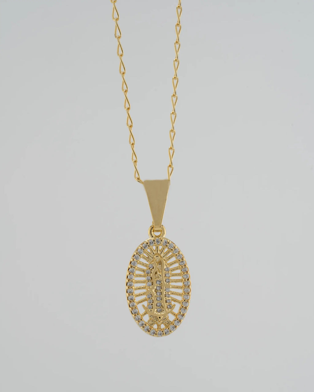 Dije Virgen Guadalupe Swarovski Med