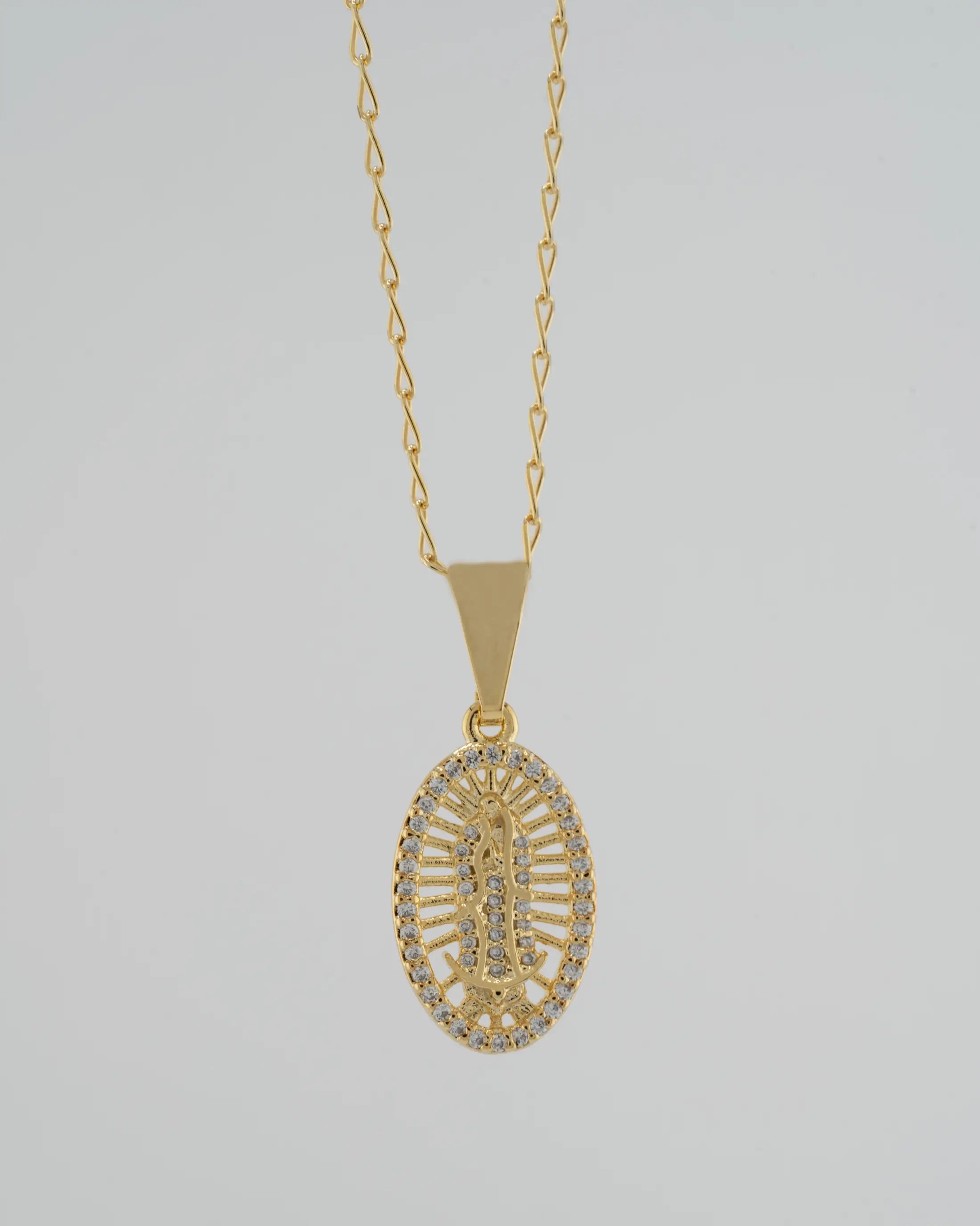 Dije Virgen Guadalupe Swarovski Med