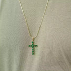 Dije Cruz Emerald
