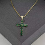 Dije Cruz Emerald