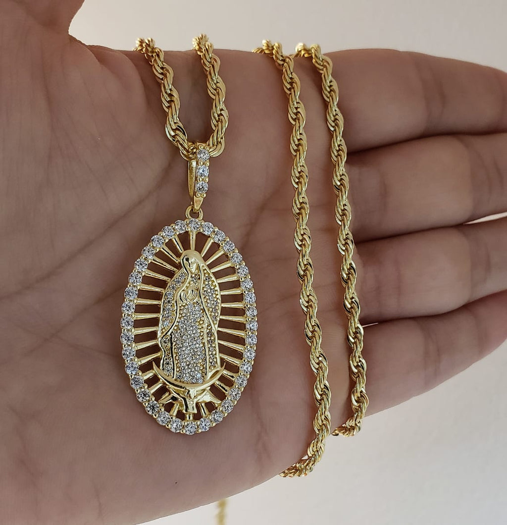 Dije Virgen Guadalupe Swarovski