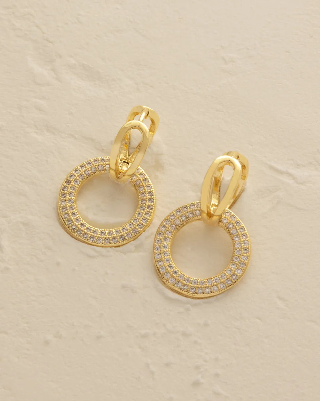 Arete Candonga Pavé Circle 14 mm