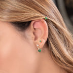 Arete Pearcing fake 1.4cm VERDE