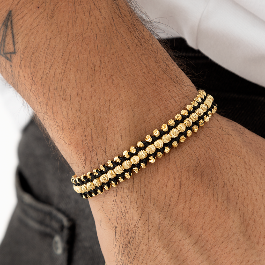 pulsera OROANT 3 carriles balin tipo italy  tamaño 3 y 5 milimetros 