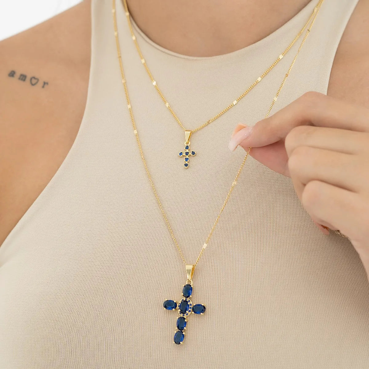 Cadena Cubana Con Destellos 60 Cm