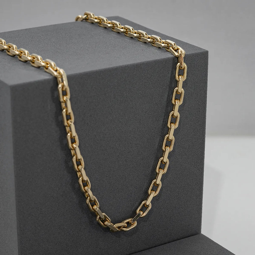 Cadena Aros Diamantada Gruesa 65 Cm