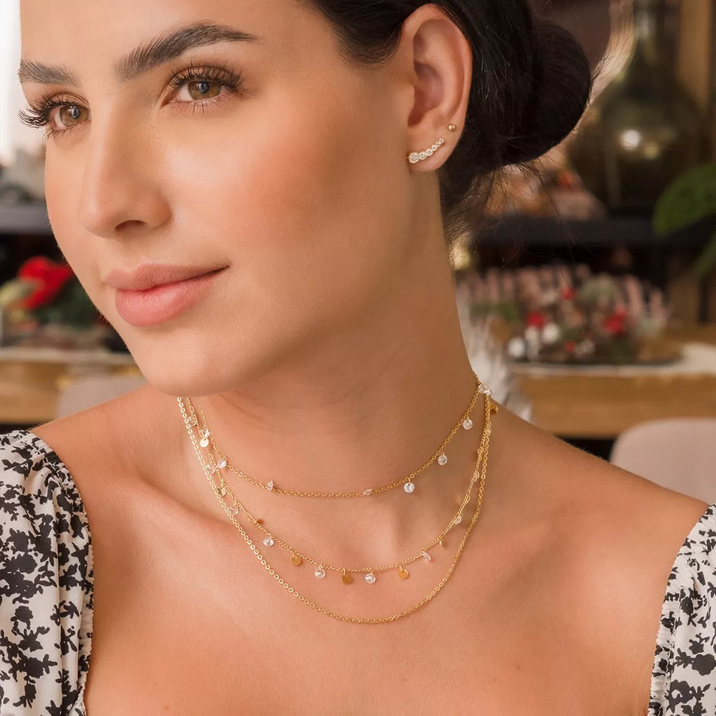 Cadena Cubana circonios- 45 cm-extenso