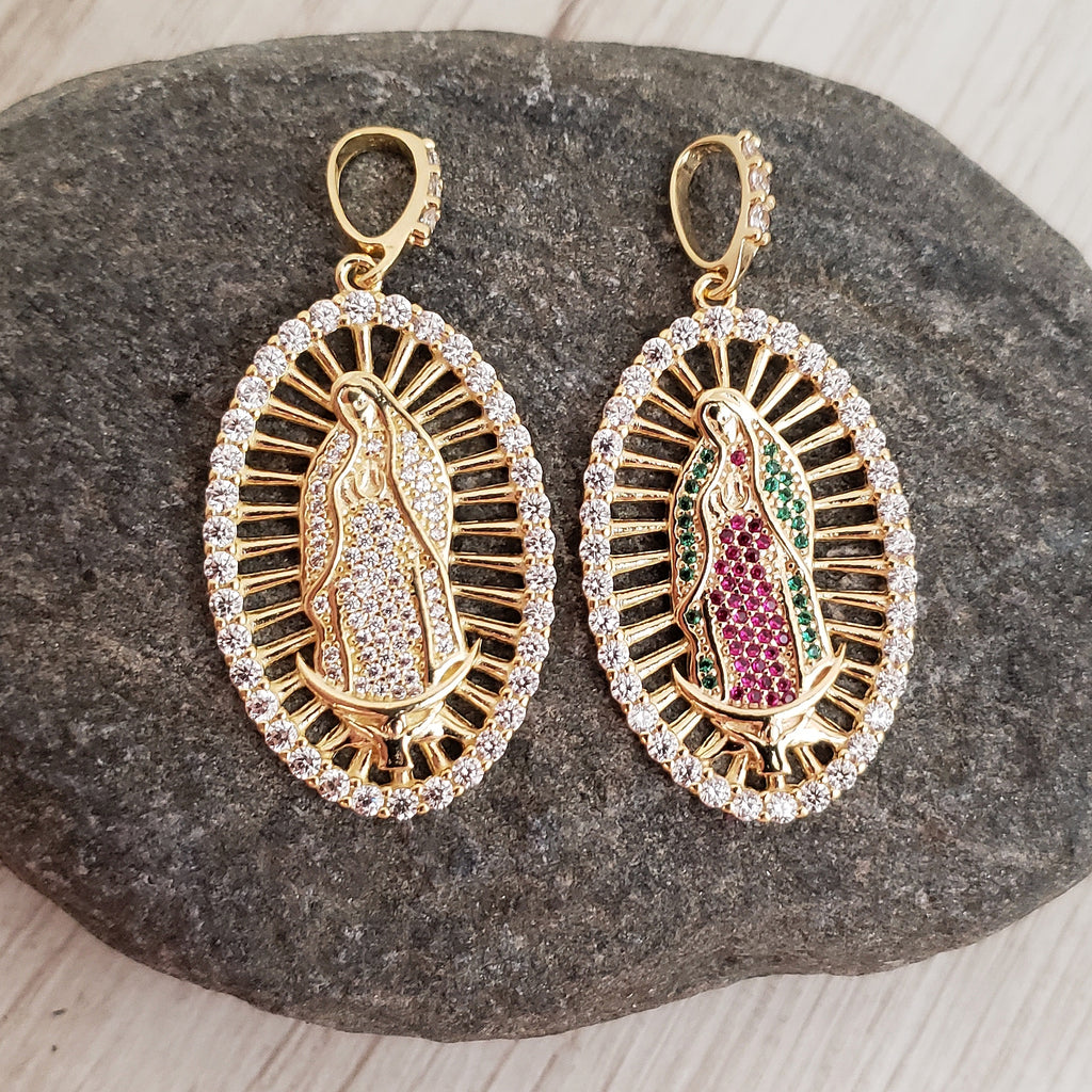 Dije Virgen Guadalupe Swarovski