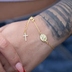 Pulsera Virgen del Carmen 16.5 Cms Extensor