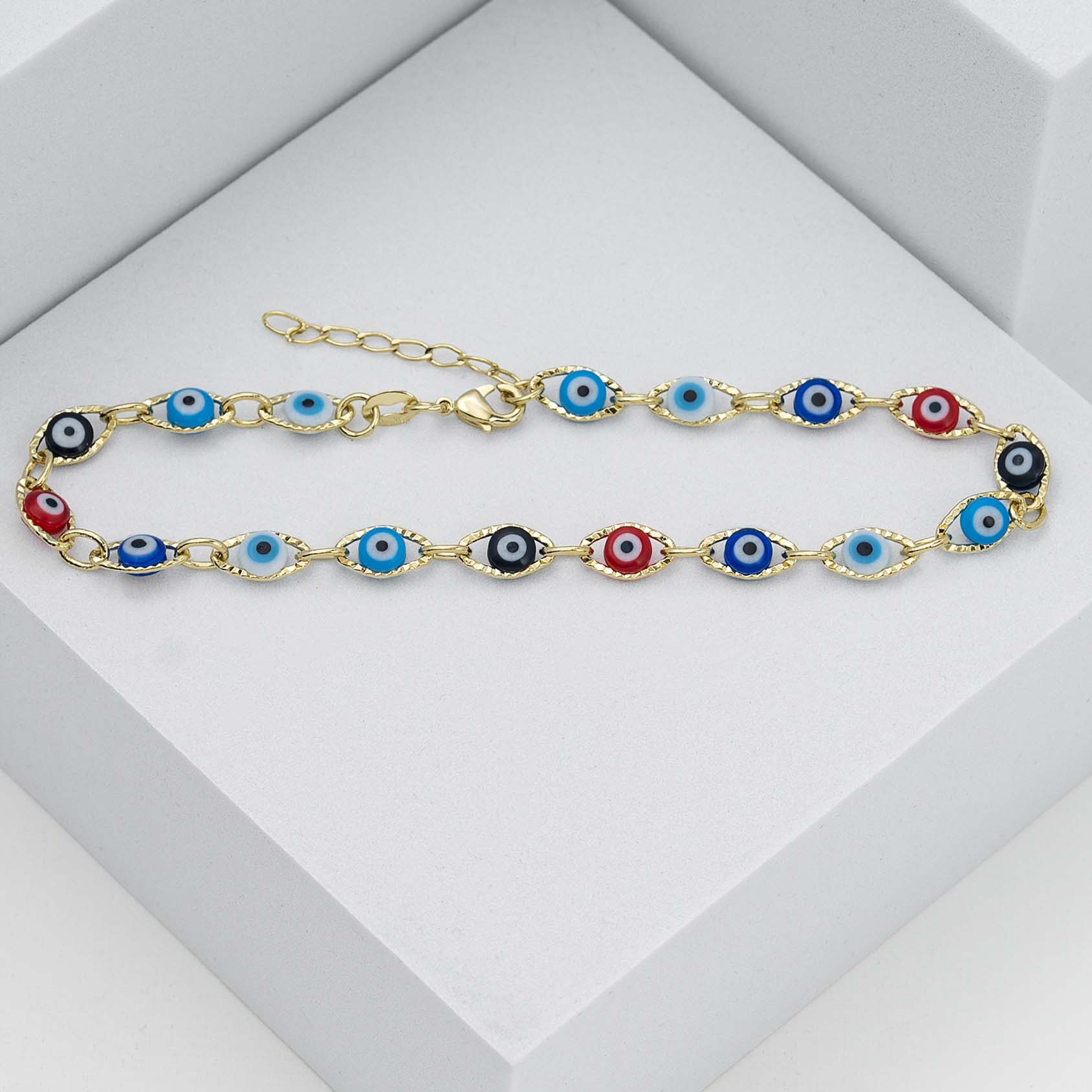Tobillera Ojo Turco Multicolor 23 Cms + 2 Cms  Extensor
