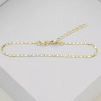 Pulsera Escalera Delg. Plana Lisa 16 Cms + Extensor