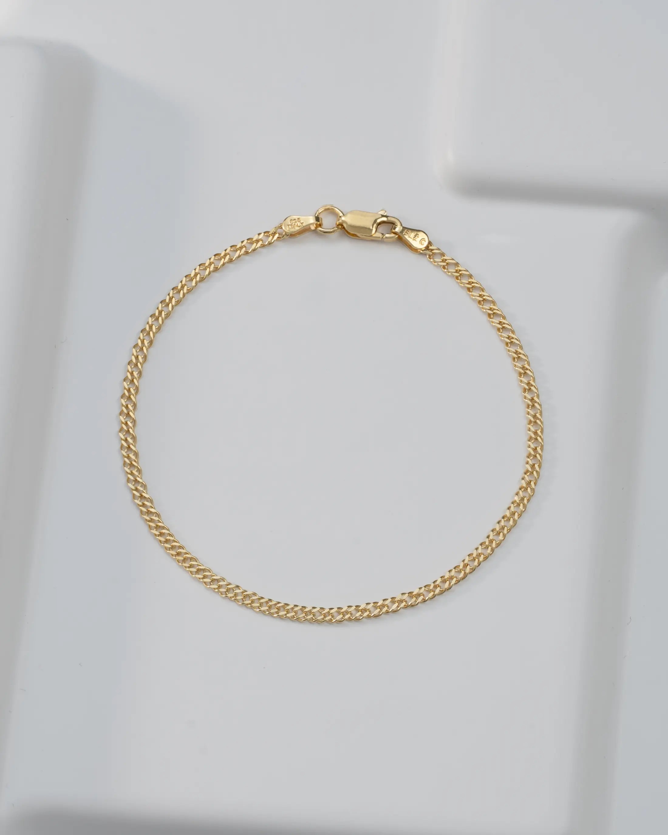 Pulsera Cubana Cruzada 2,4 mm 19.5 Cms