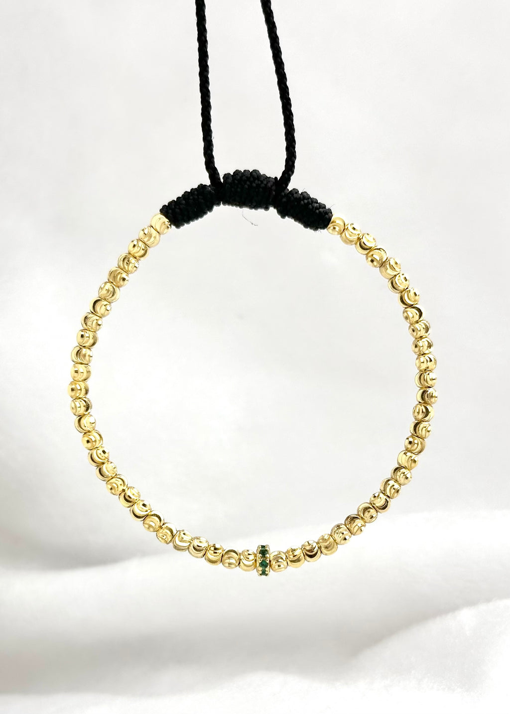 PULSERA CON HERRAJE VERDE BALÍN 3MM