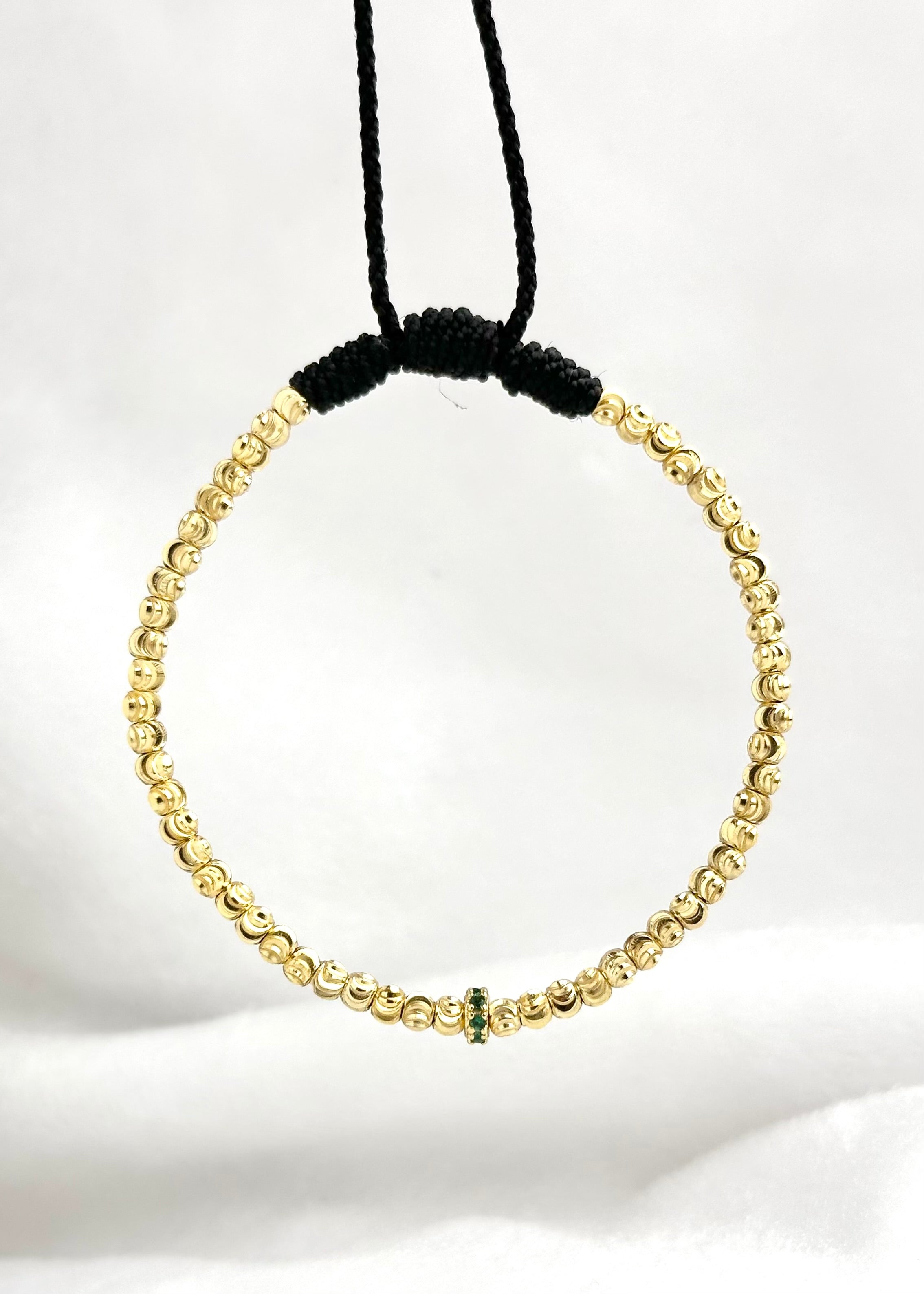 PULSERA CON HERRAJE VERDE BALÍN 3MM