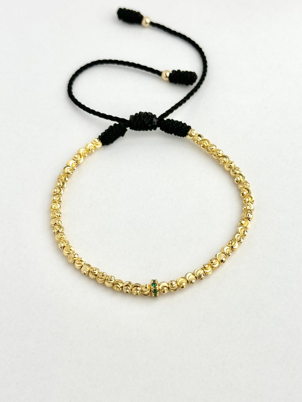 PULSERA CON HERRAJE VERDE BALÍN 3MM