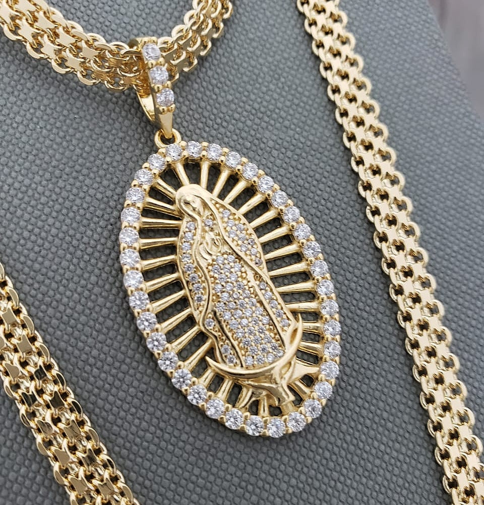 Dije Virgen Guadalupe Swarovski