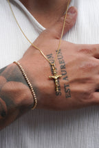 Cadena tejido cubana, pulsera full 3mm mini