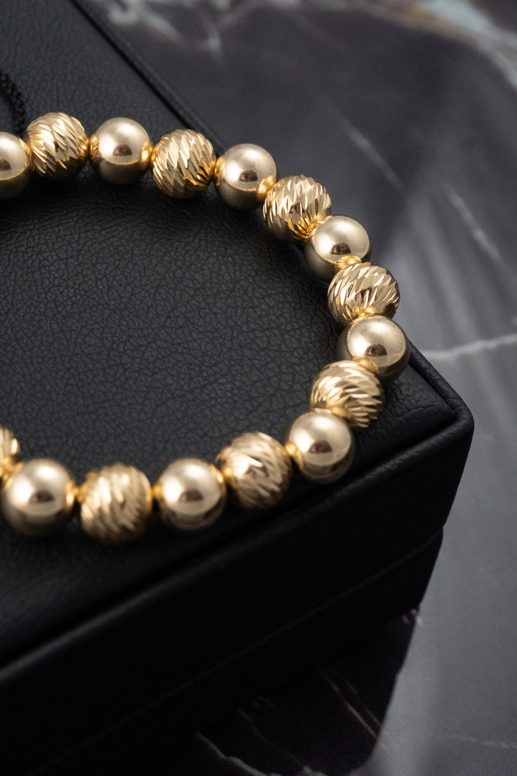 PULSERA CON BALIN DIAMANTADO Y LIZO #8