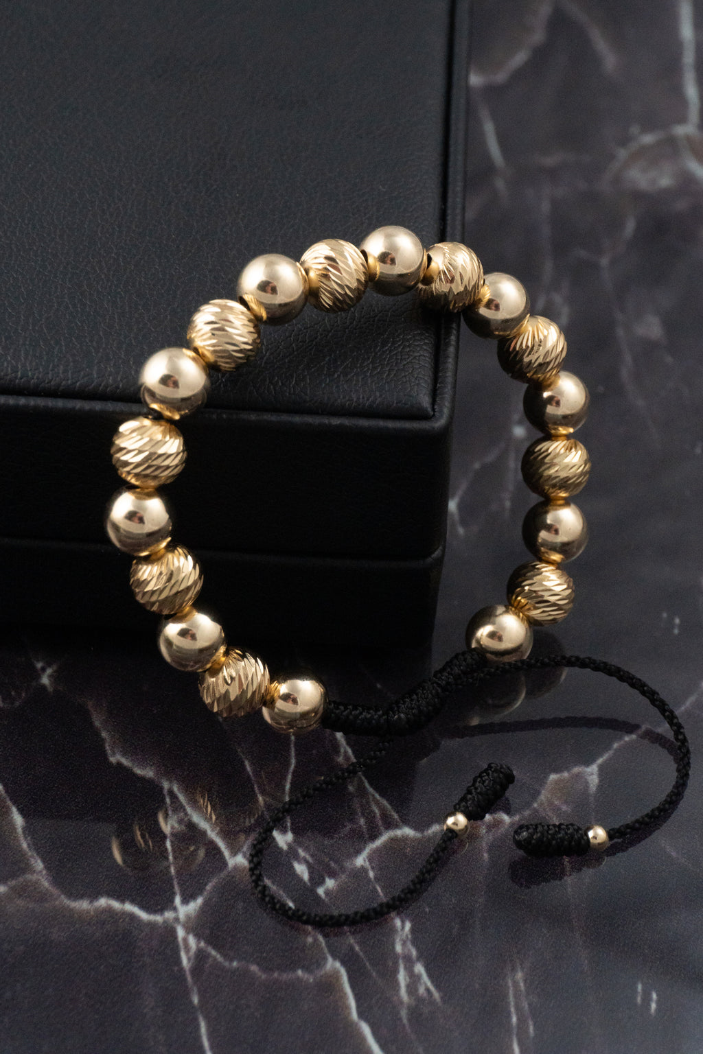 PULSERA CON BALIN DIAMANTADO Y LIZO #8