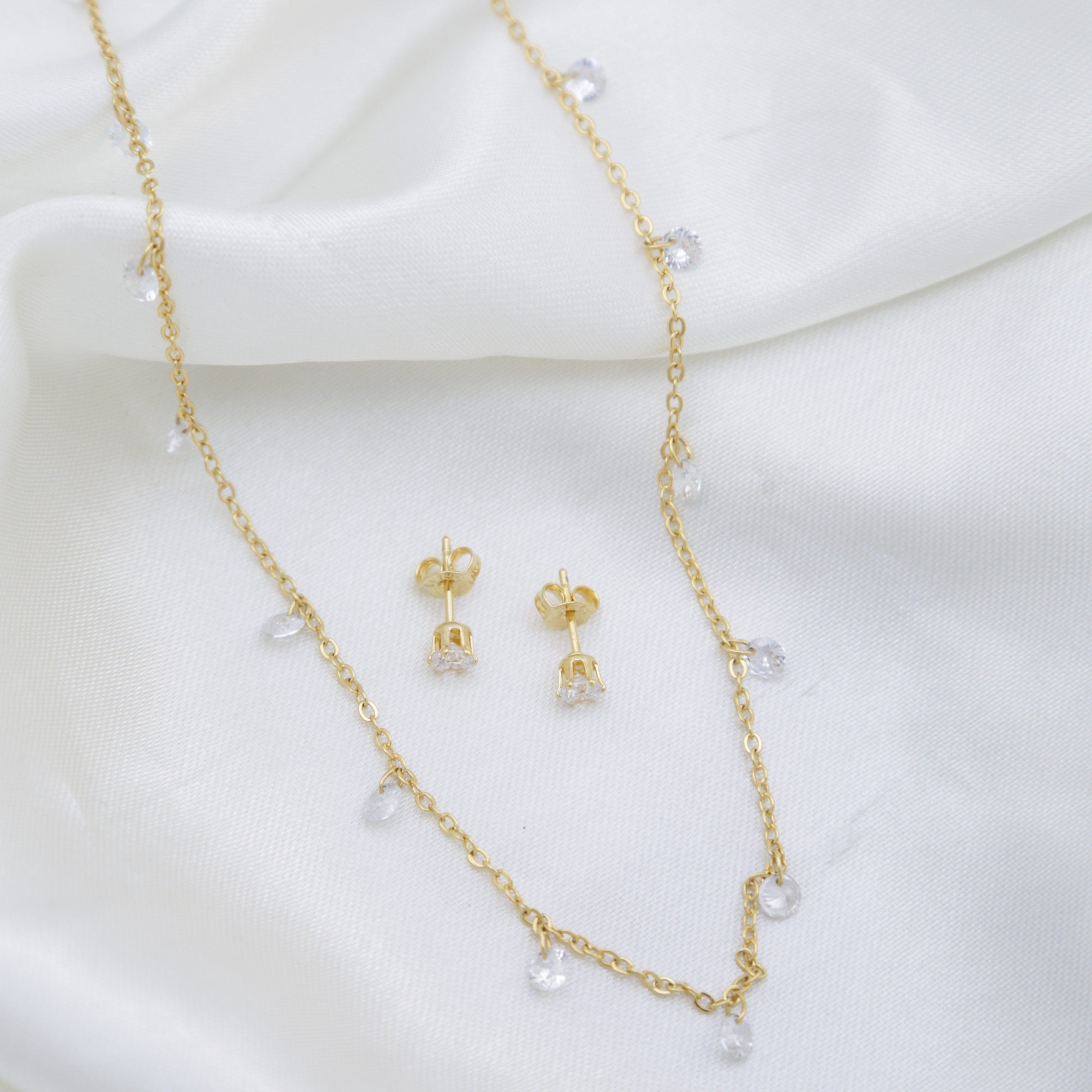 Cadena Gypsy + Candonga Tubular + Topo Circon Redondo