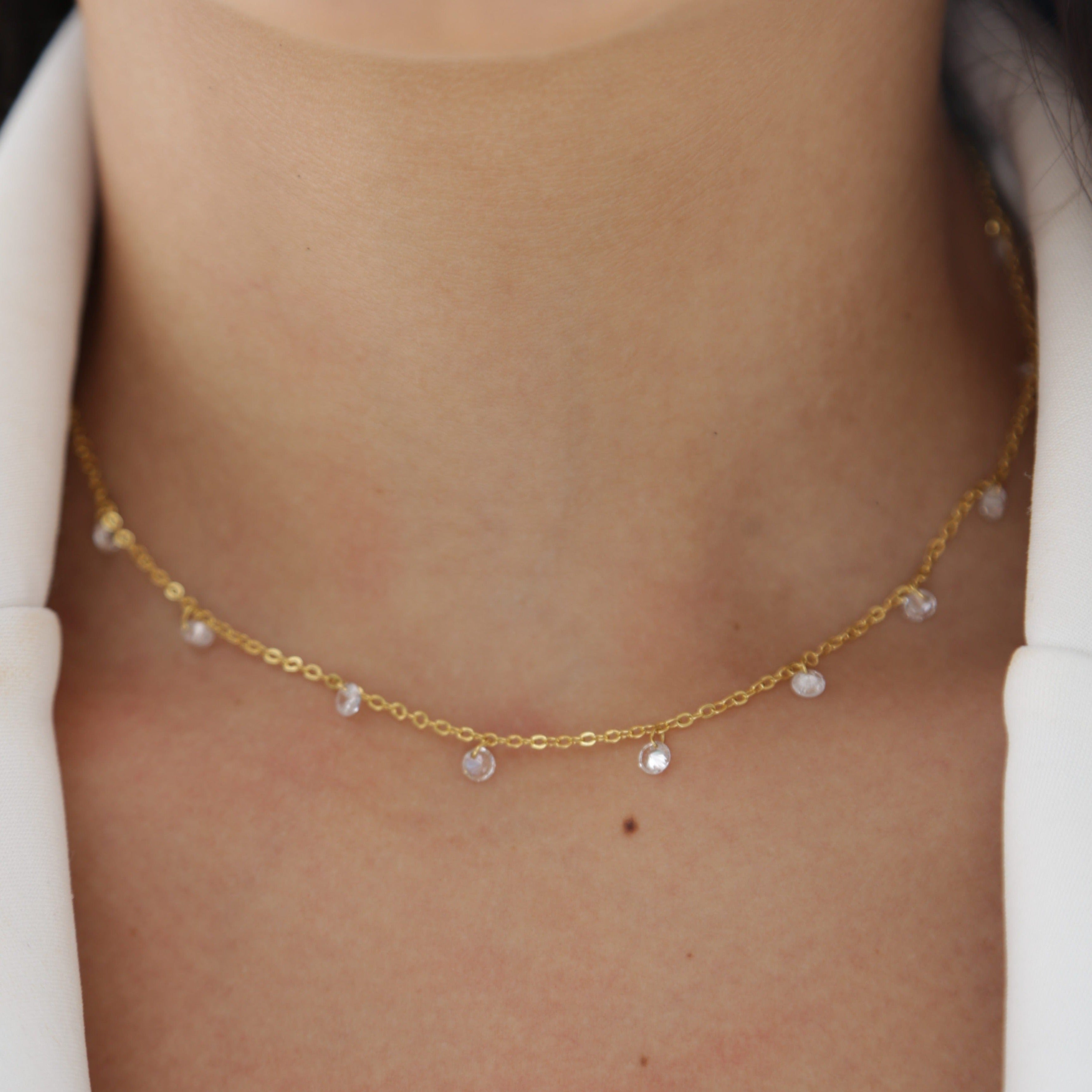 Cadena Gypsy + Candonga Tubular + Topo Circon Redondo