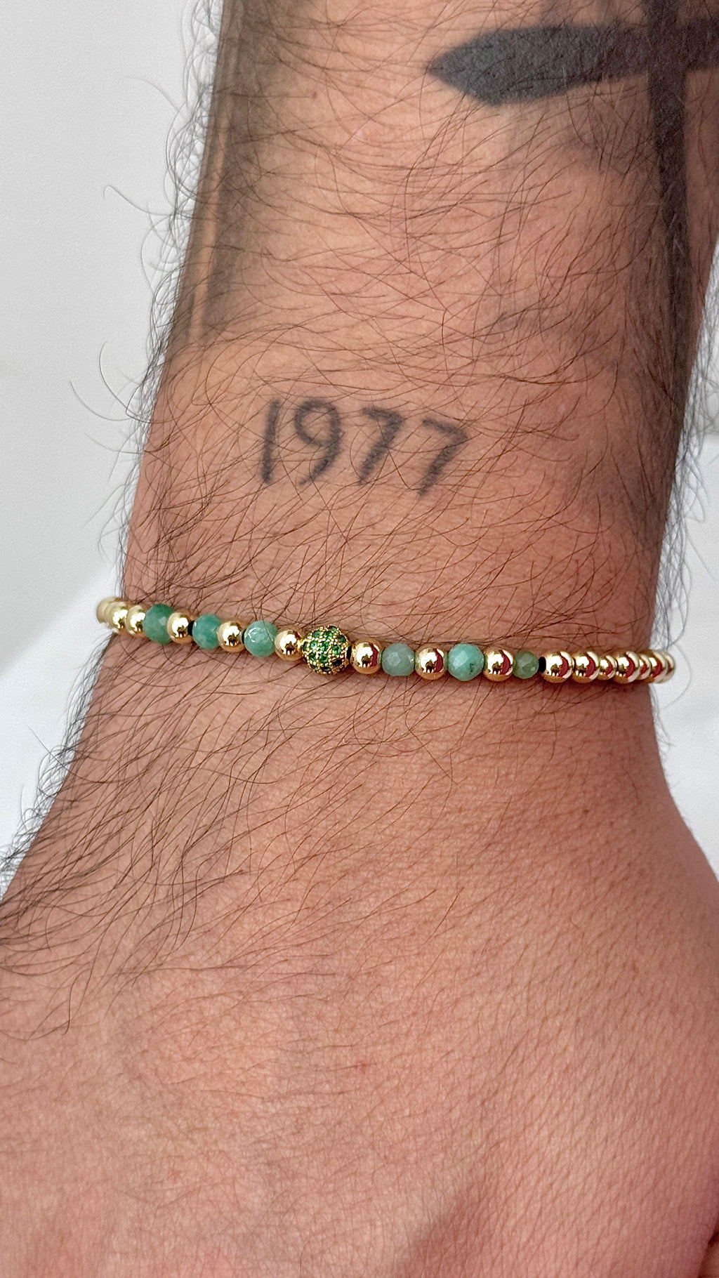 JOYA DE ESMERALDAS GENUINAS Y HERRAJE CON CRISTALES SWAROVSKI PULSERA