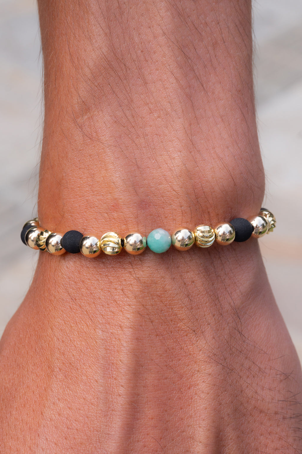 PULSERA MEDIANA DE ESMERALDA CENTRAL