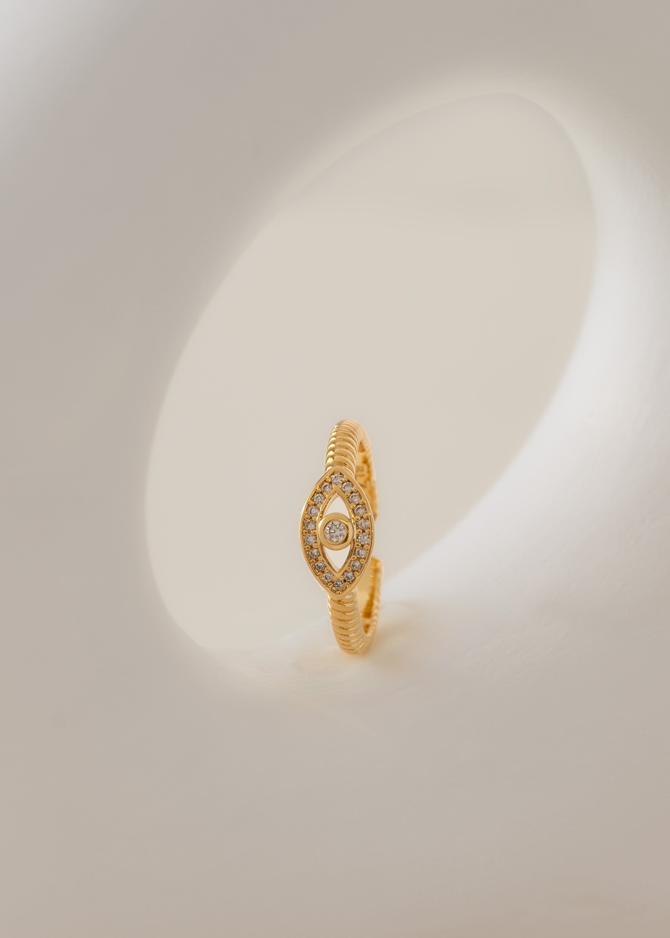 Anillo Ojo Turco Cristal Ajustable