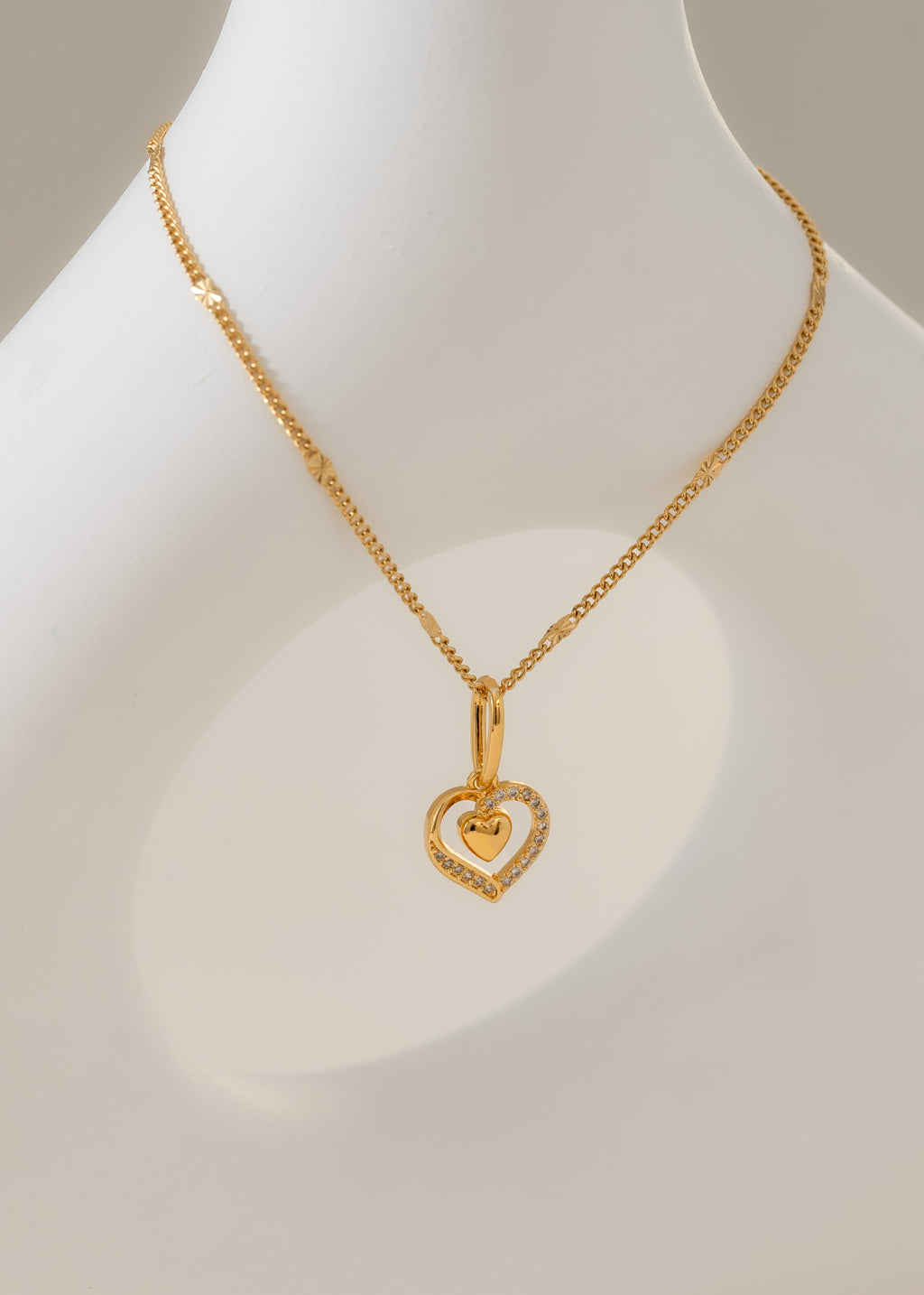 Dije Double Heart