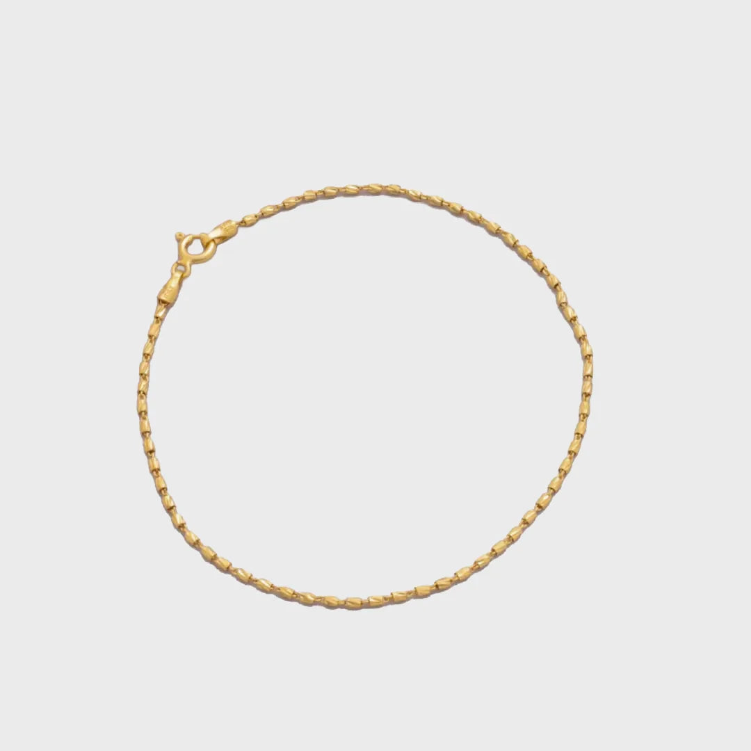 Pulsera Tube Gold ITobillera 19.5 Cms