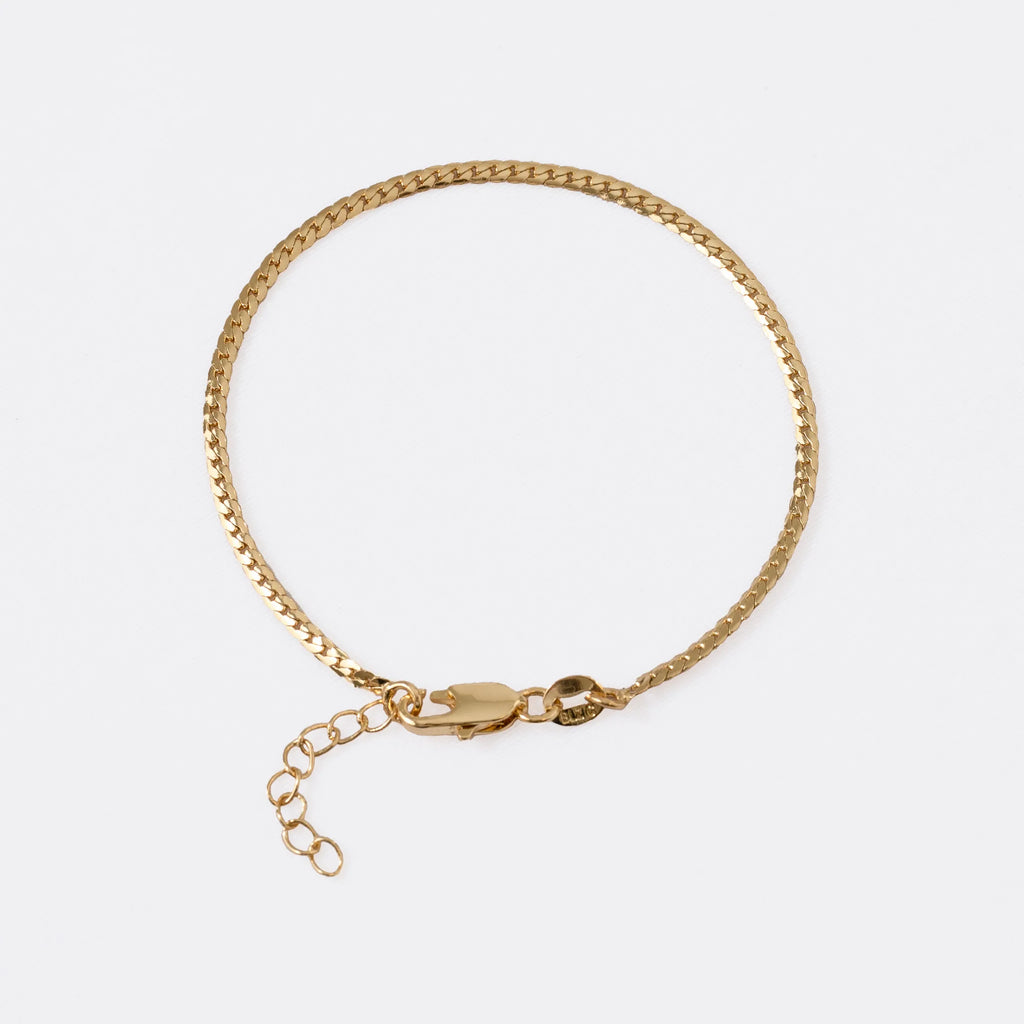 Pulsera Serpiente Plana finita 15cm + Extensor