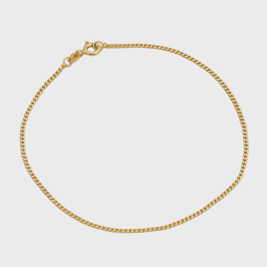 Pulsera Cubanita ITobillera 1,5 mm 19.5 Cms