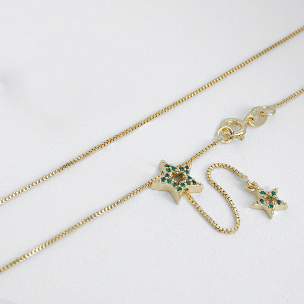 Gargantilla Estrella Verde 45 cm