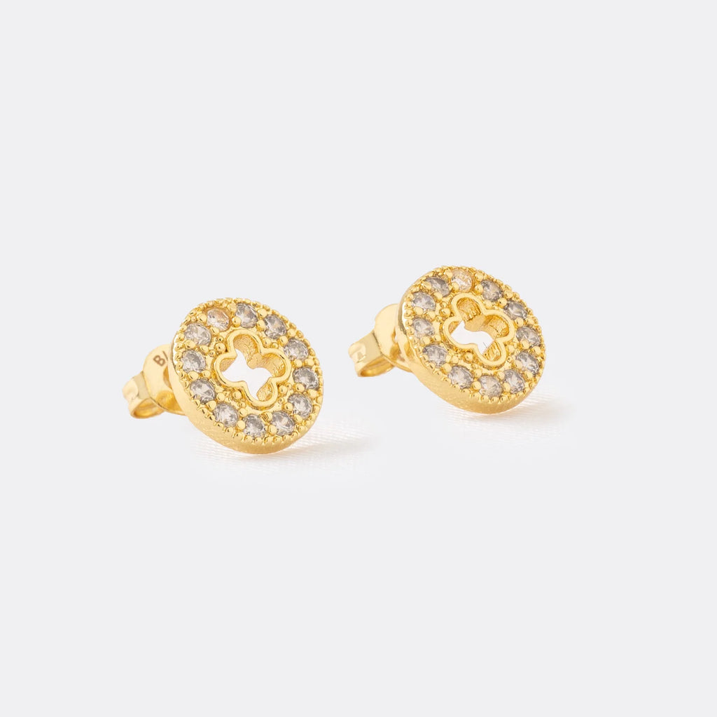Arete Clover Redondo Silueta 9 mm