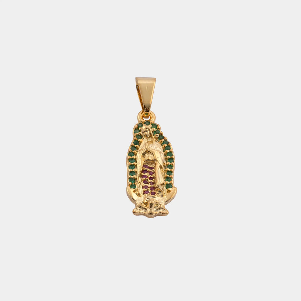 Dije V. Guadalupe Silueta circonias 2 Cms