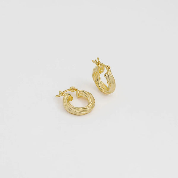 Arete Twisted Stripes 2 Cms