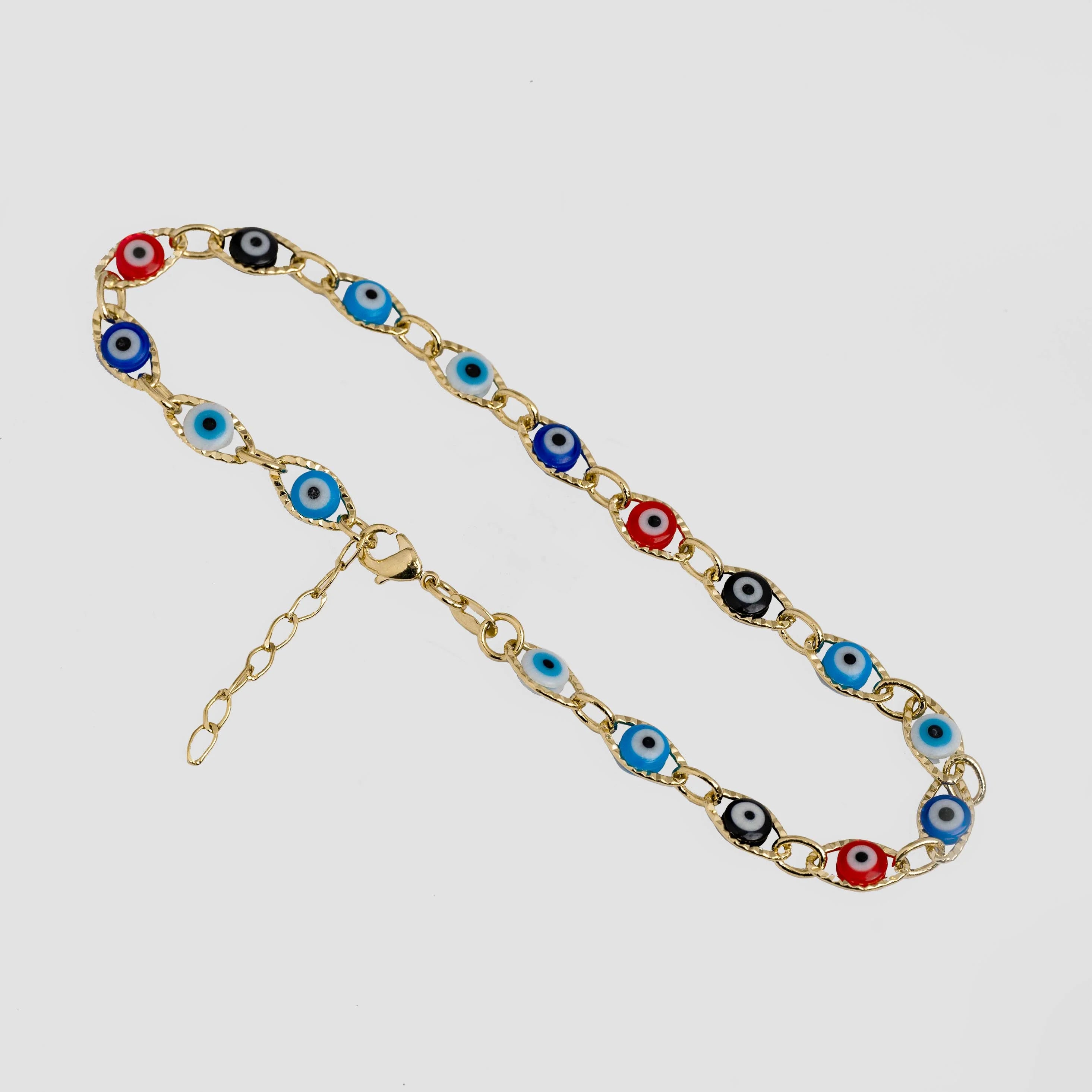 Tobillera Ojo Turco Multicolor 23 Cms + 2 Cms  Extensor