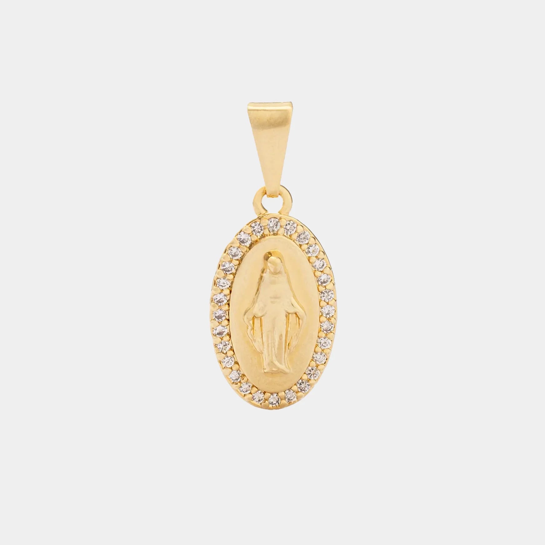 Dije Milagrosa con circonias cristal