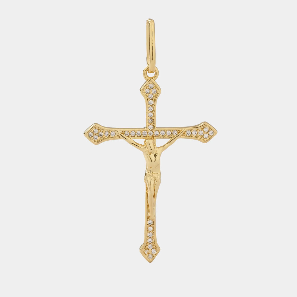 Dije Cruz Cristo Circonias 4 Cms