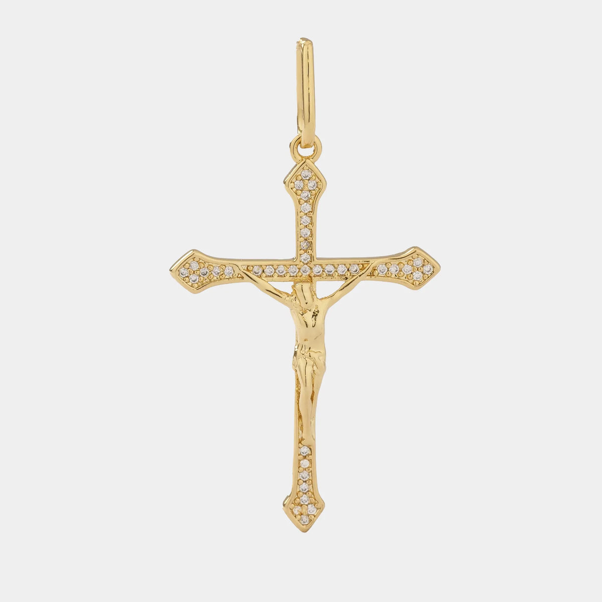 Dije Cruz Cristo Circonias 4 Cms