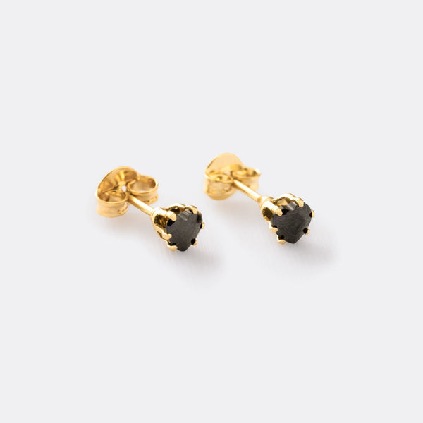 Arete Topo Circonia Corazón NEGRO