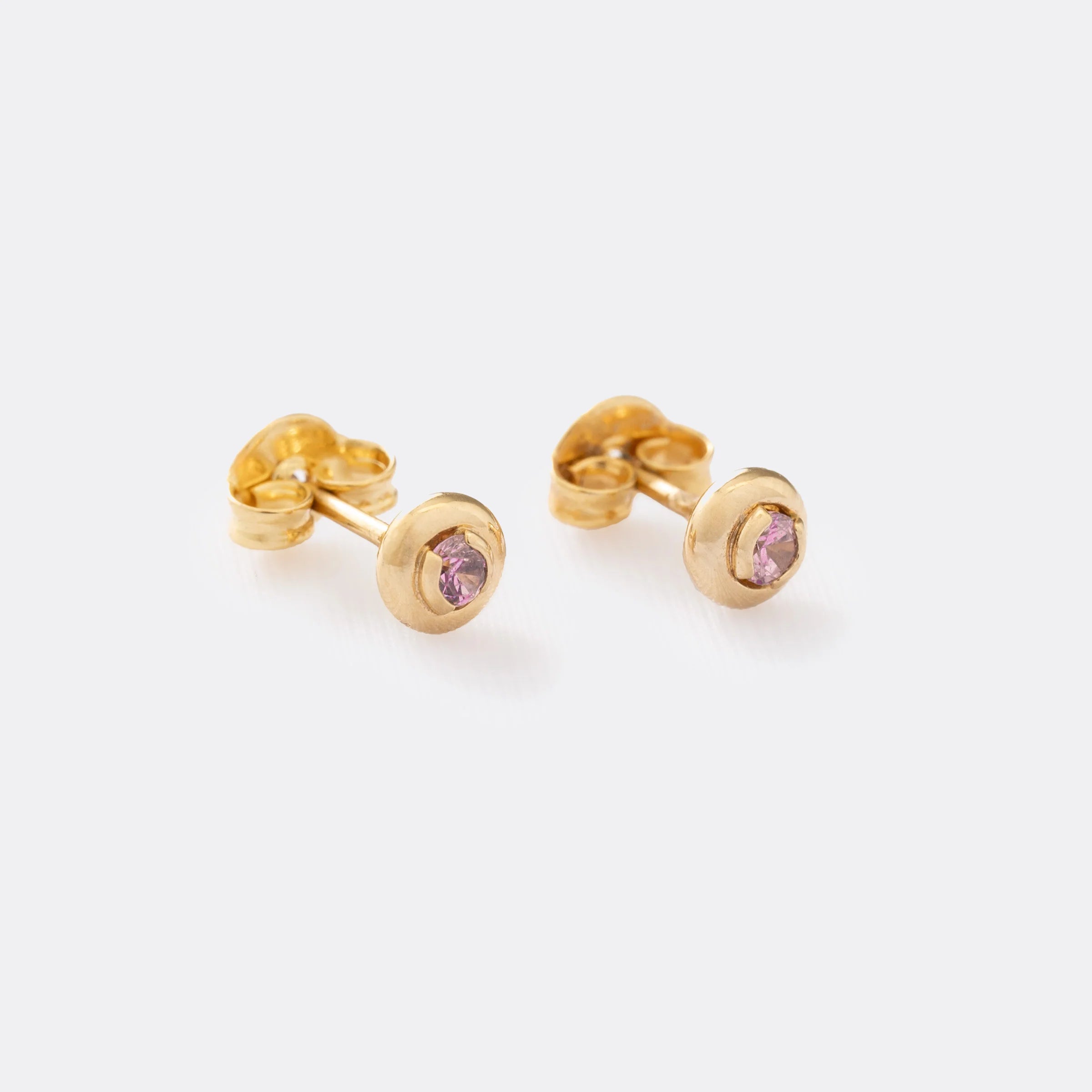 Arete Circon Caja Redonda 4Mm ROSA