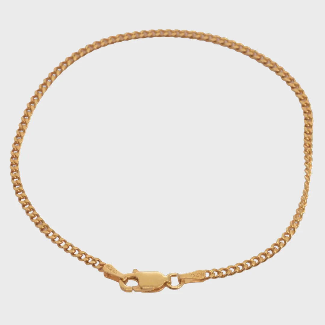 Pulsera Cubana IT 2 mm 19 Cms