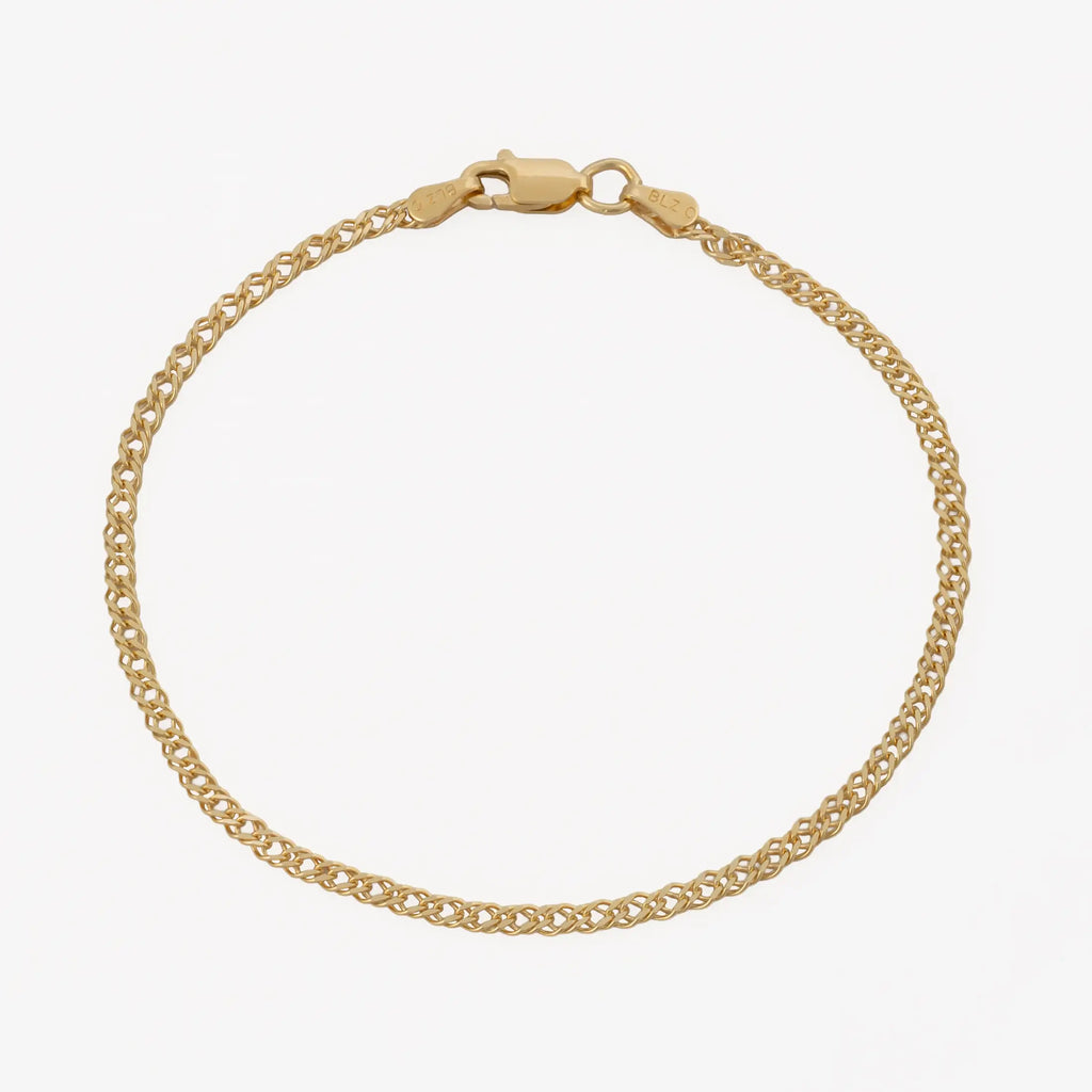Pulsera Cubana Cruzada 2,4 mm 19.5 Cms