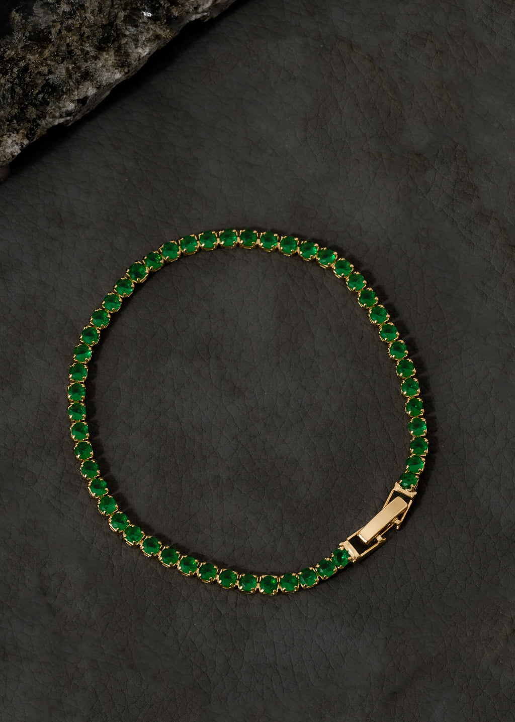 Pulsera Circonias Verde 20 Cms
