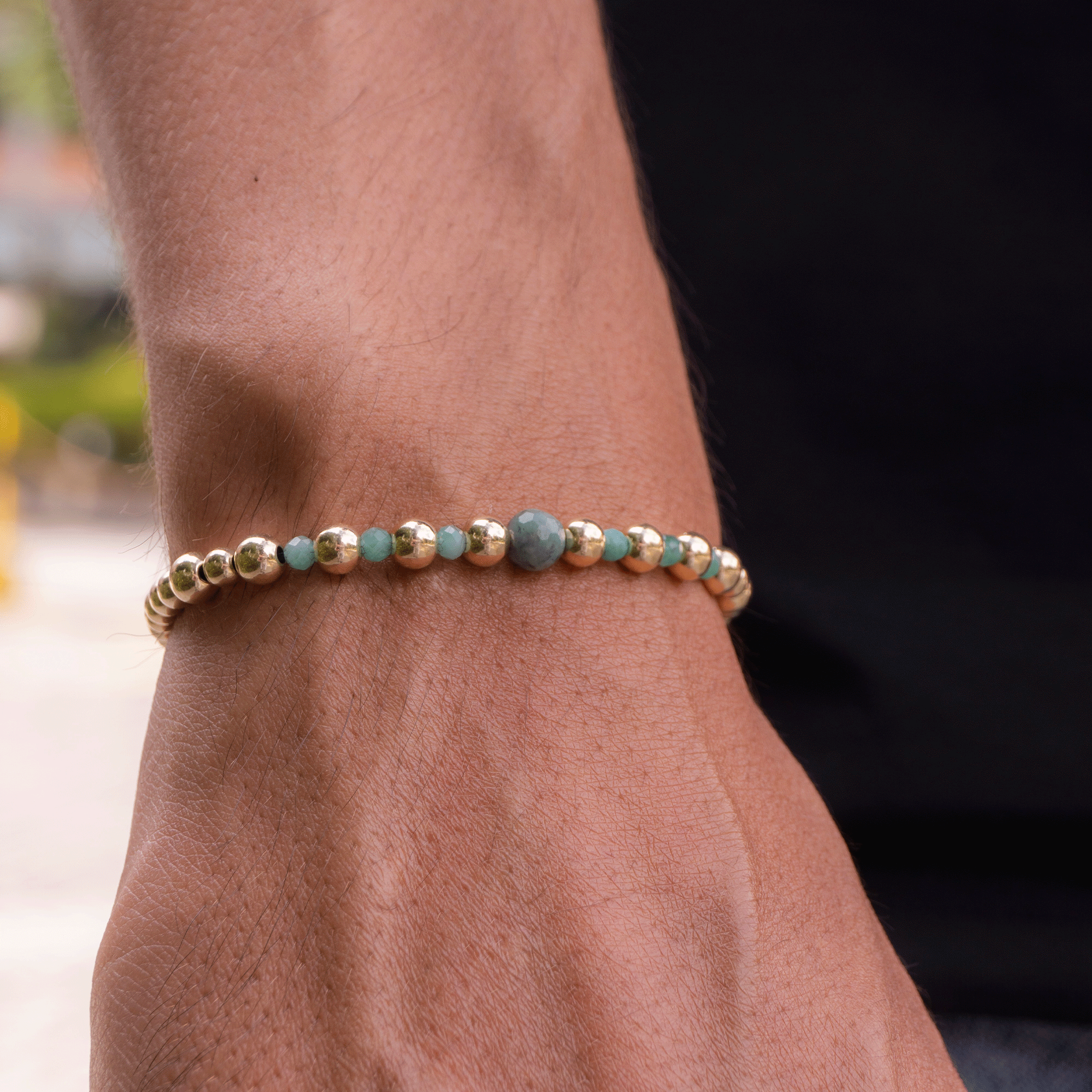 JOYA DE ESMERALDAS GENUINAS CON BALIN 4Y5MM